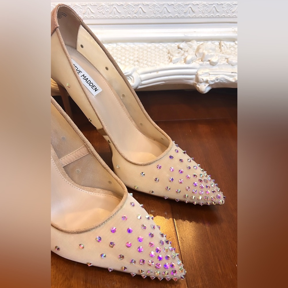 Steve Madden Valan Crystal & Mesh Pumps